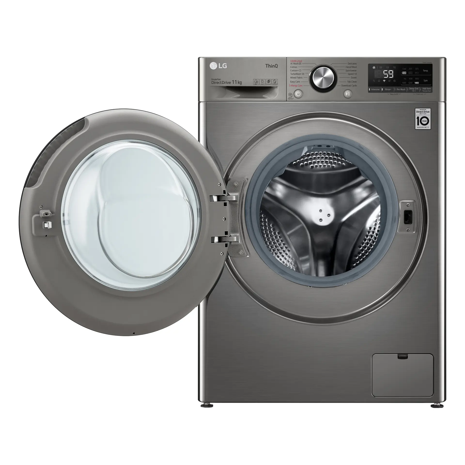 LG F4Y5EYGYPV Front Load Washing Machine, 11KG - Image 2