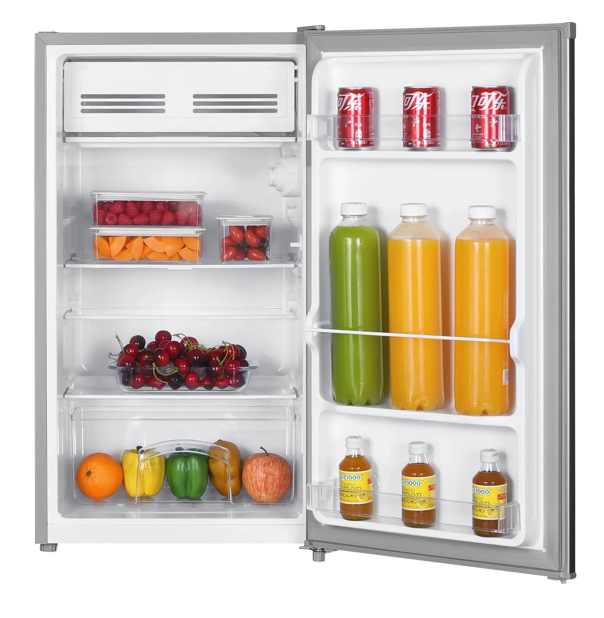 VON VRM-91DRAS Mini Fridge 90L - Silver - Image 2