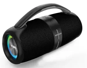 VON VPS40X5LPK 40W Bluetooth Portable Speaker, IPX5, Black.