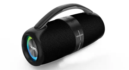 VON VPS16X5LPK 16W Bluetooth Portable Speaker, IPX5, Black