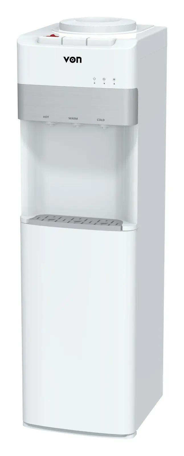 VON VDTC-363CAW Compressor Cooling Water Dispenser, Storage Cabinet - White