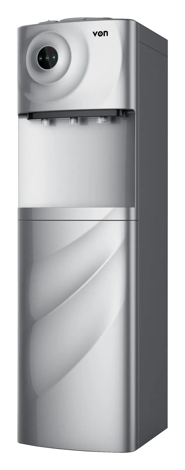 VON VDTE-362CAS Electric Cooling Water Dispenser, Storage Cabinet - Silver