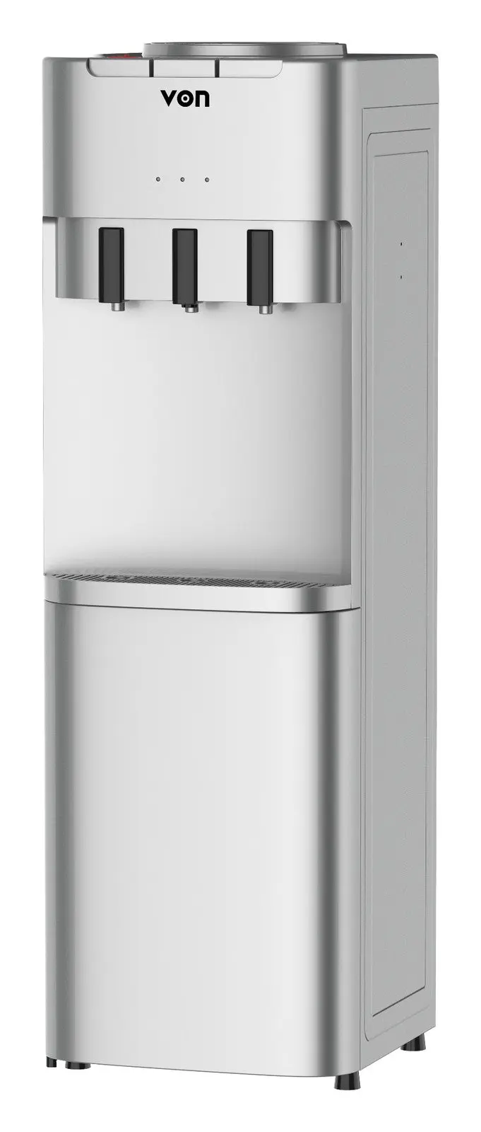 VON VDTE-363CAS Electric Cooling Water Dispenser, Storage Cabinet - Silver