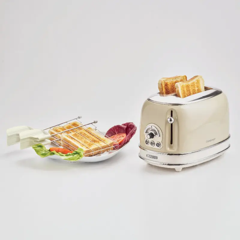 Ariete 155 Vintage 2 Slice Toaster 800W - Beige - Image 2