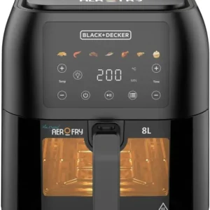 BLACK+DECKER SAF80W-B5 Air Fryer Digital - 8L, Black