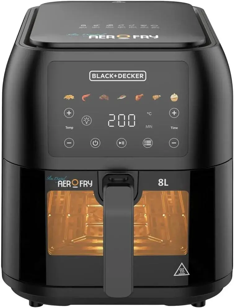 BLACK+DECKER SAF80W-B5 Air Fryer Digital - 8L, Black