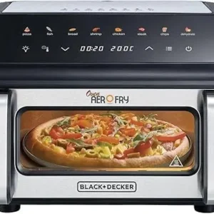BLACK+DECKER PGAF105-B5 Digital Pizza Oven Air Fryer 10.5L - Black & Stainless steel