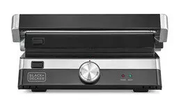 BLACK+DECKER CG2000-B5 2 in 1 Health Grill, Stainless Steel - 2000W - Image 3