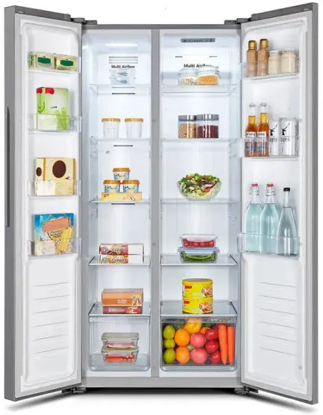 Hisense RC-56WS4SA Side By Side Fridge 441L - Silver - Image 2