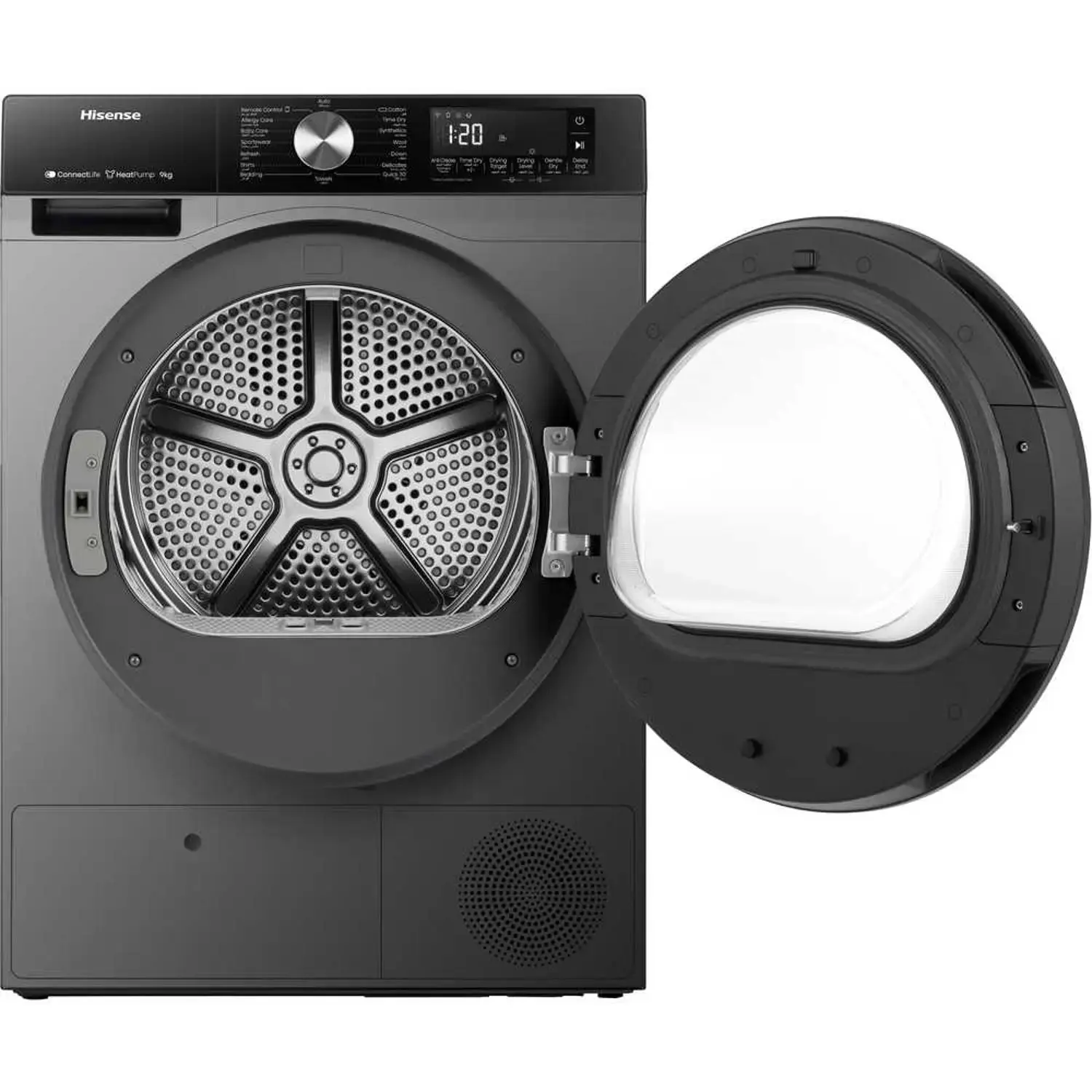 Hisense DH3S902BT Inverter Heat Pump Dryer 9KG - Grey - Image 2