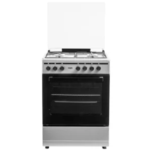 VON VCF664061FSX Freestanding Cooker – 4 Gas Burners + Electric Oven, Cast Iron Pan Support, Flame Failure Device