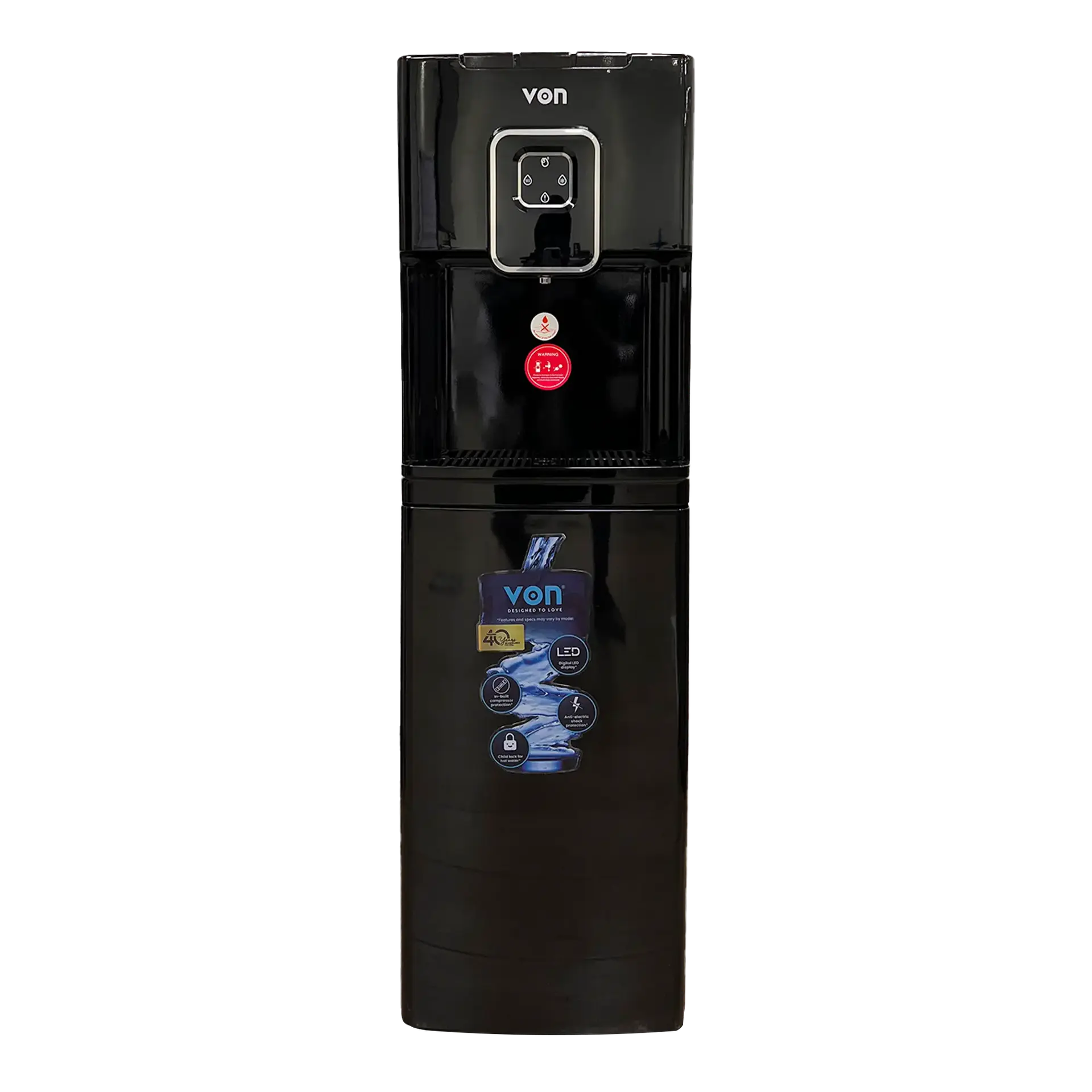 VON VDC-301CLK Compressor Cooling Bottom Loading Water Dispenser