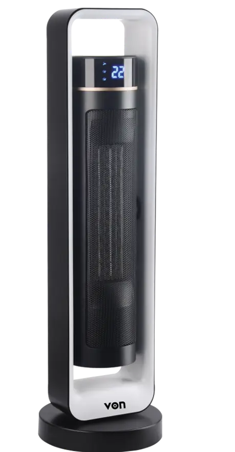 Von VHT223DYAK Tower Heater, 2200W - Black