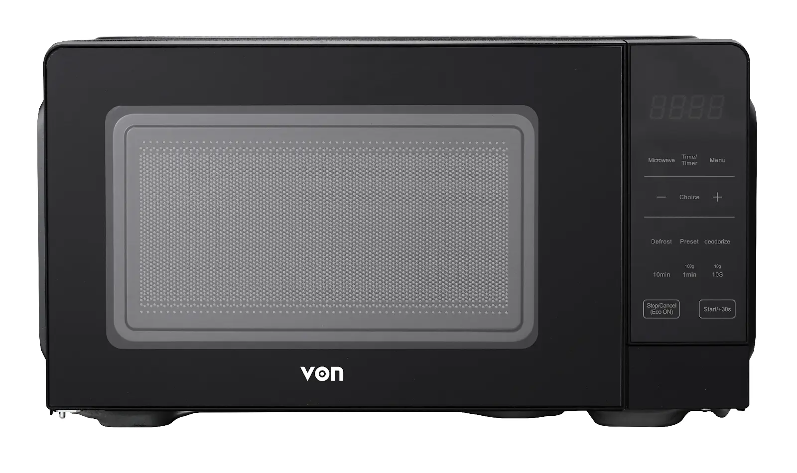 VON VMS-206DGK Digital Solo Microwave Oven - 20L Sand Black
