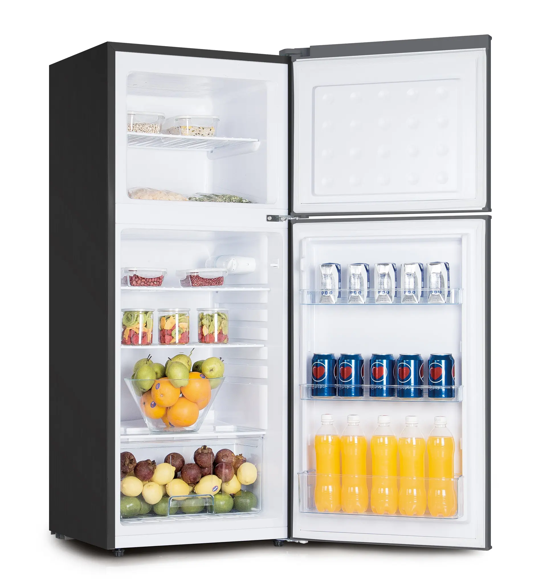 Von VRT-176DRHX Top Mount Fridge, 175L - Inox - Image 2