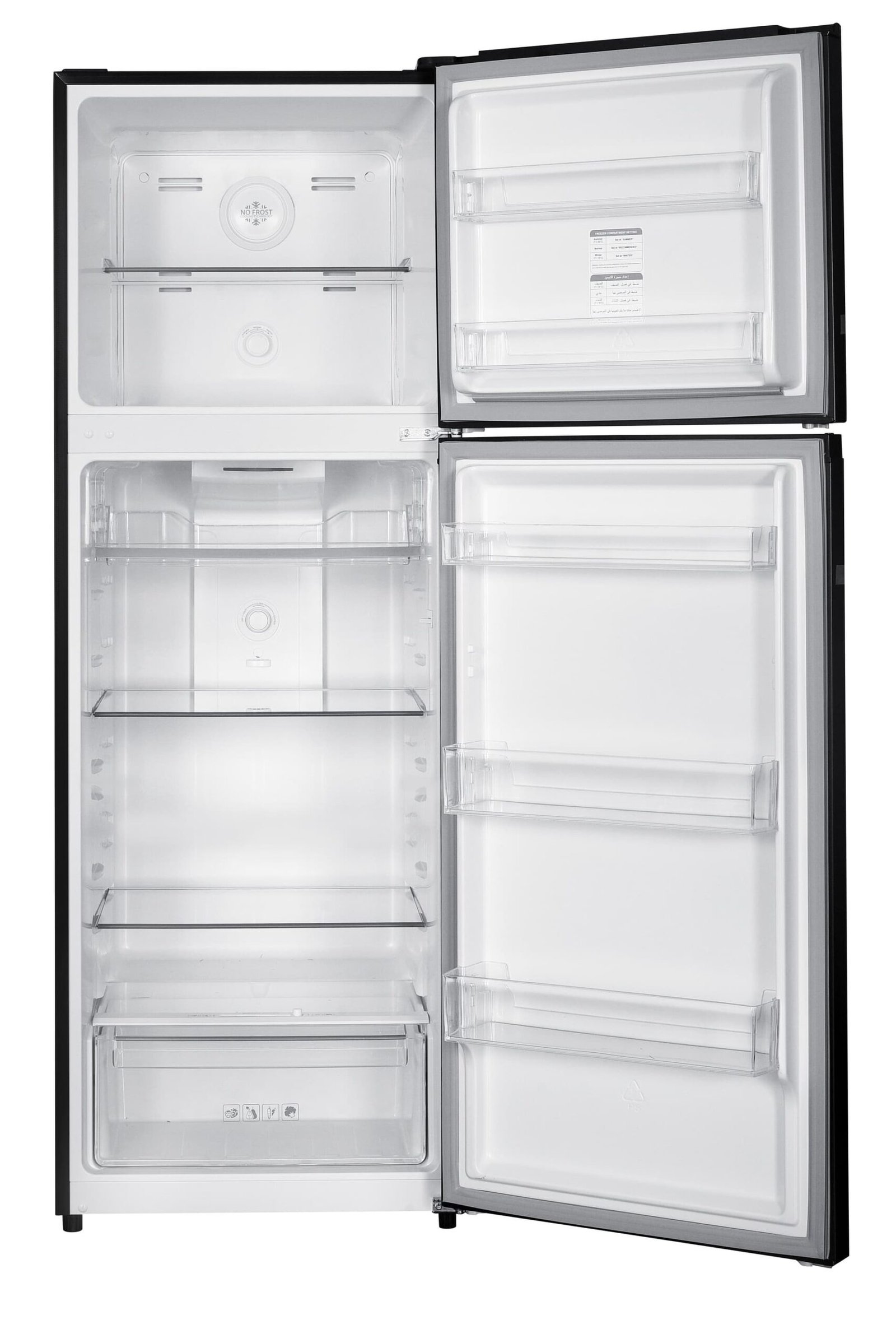 VON VRT-334NVAK Double Door Fridge, Top Mount Freezer, No Frost- 334L - Image 2