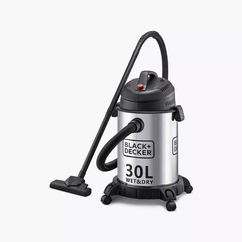 BLACK+DECKER WV1610-B5 Vacuum Cleaner 30L Pot 1600W Stainless Steel