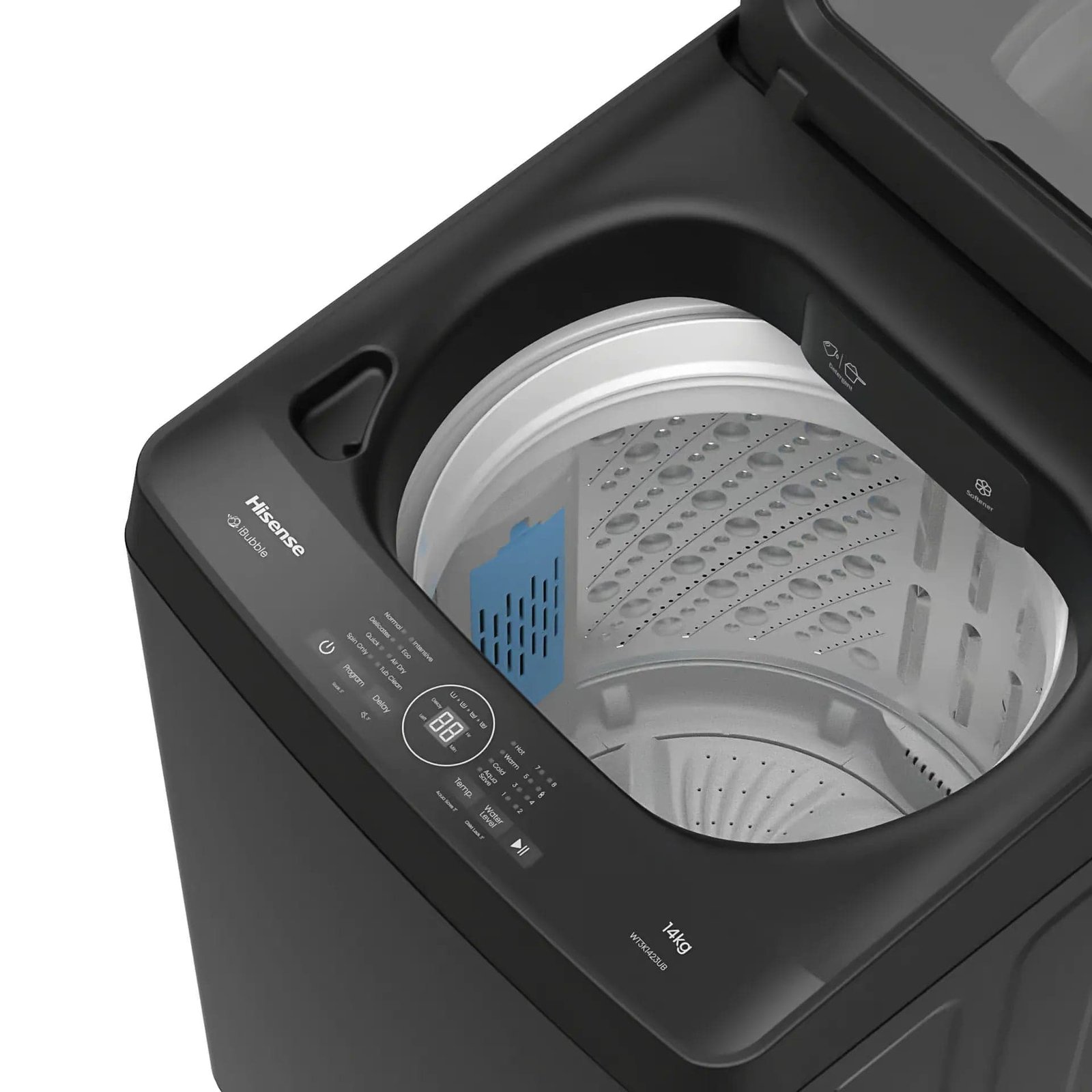 Hisense WT3K1423UB Top Loader Washing Machine, 14KG - Crystal Grey - Image 3