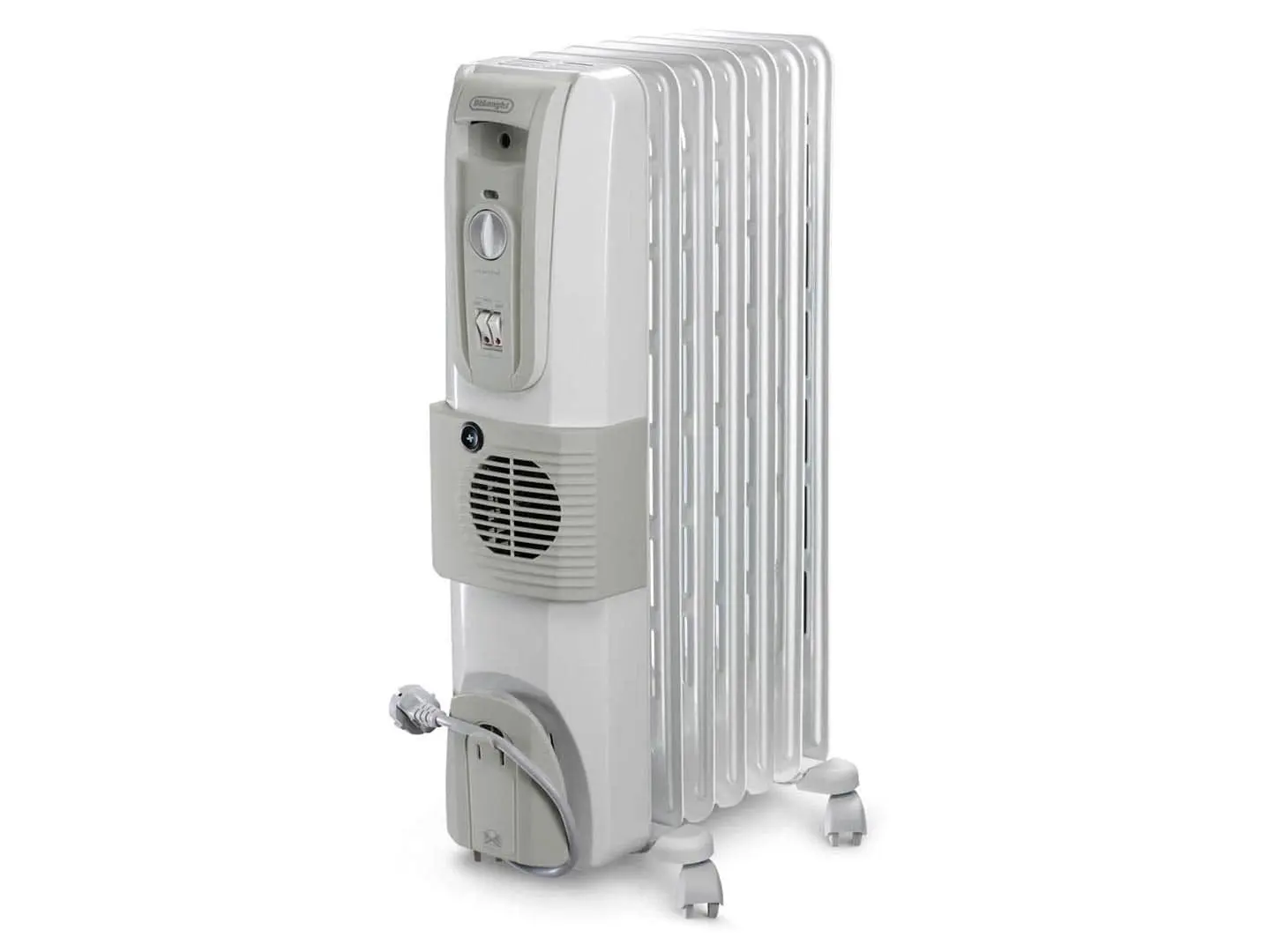 Delonghi KH770720V Oil Filled Radiator Heater, 7 Fins - White