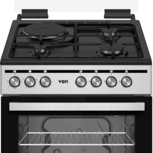 Von VCF663155NSY Freestanding Cooker 3 Gas + 1 Electric - Inox Grey