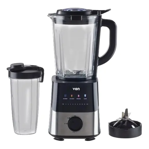 VON BLENDER VBG10026BLX 1000W GLASS JAR STAINLESS STEEL