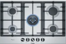 Bosch Built-in Gas Hob PCQ7A5I90 75cm 5 Burner Dual Wok — Stainless Steel