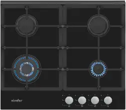 Simfer H6403HGSSP 4 Gas Hob, Wok - 60CM