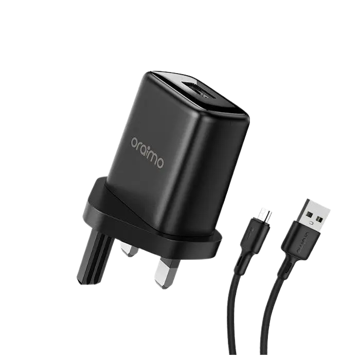 Oraimo OCW-U66S+M53 Micro USB Charger UK - Black