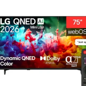LG 75" QNED MINI LED 4K TV 75QNED72B6T.AFKE - MAGIC REMOTE, SMART, WEBOS26, HDR10, α7 AI PROCESSOR GEN9