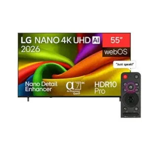 LG 55" NANO 4K UHD Smart TV 55NU850B6LA.AFKE, Magic Remote, webOS 26, HDR10, α7 AI Processor Gen 9